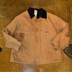 Carhartt RN 14806 Brown Mens Jacket Heavy Work Coat Reg Fit Quilted Lined 2XL